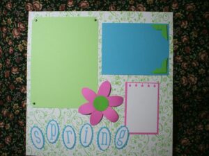 Hooray for Holly! Spring scrapbook page