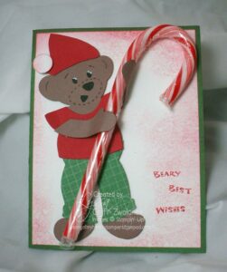 Build A Bear Candy Cane Card