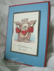 Bear with Hearts on a String card