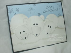 Polar Bear and Cubs punch art