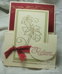 Gold Poinsettias card