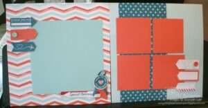 Special Delivery themed scrapbook layout