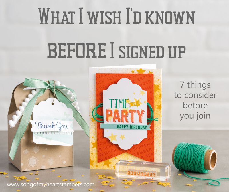 What I wish id known stampin up join now starter kit direct sales opportunity