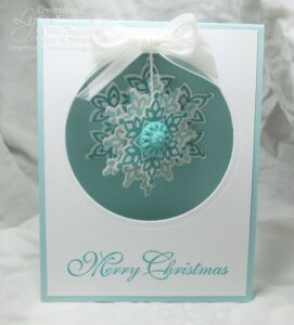 Suspended Snowflake card