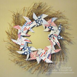 Paper Pinwheel Wreath project