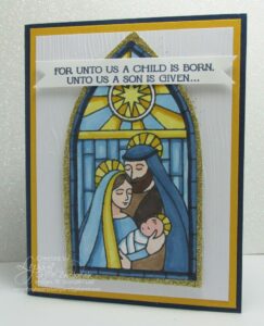 Stained Glass Nativity Window Card