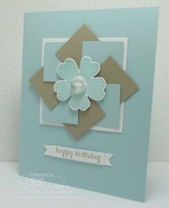 Pinwheel card with faux folded banner