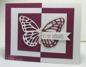 Split Negative Butterfly Die-Cut Card