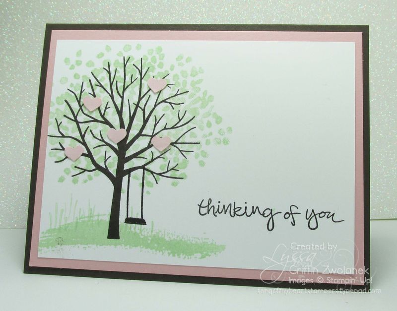 Sheltering tree Stampin Up spring card