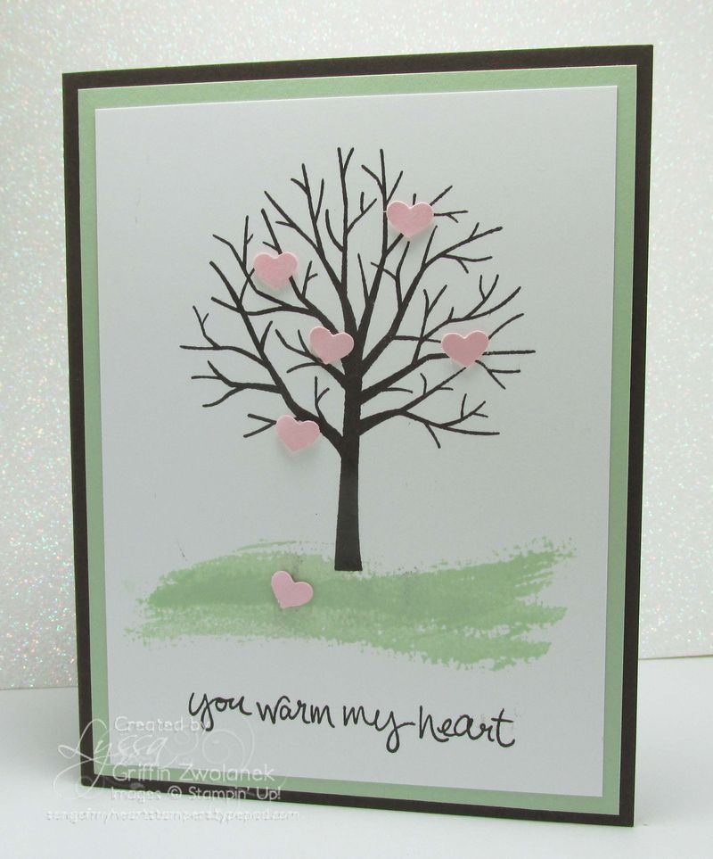 Sheltering tree Stampin Up valentine card