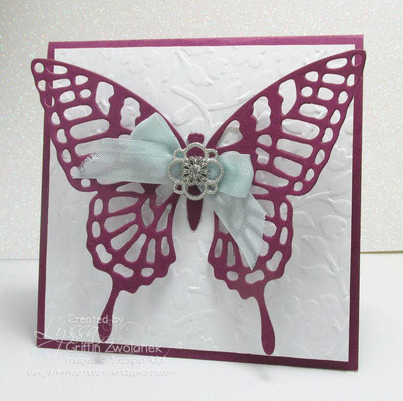 Butterfly Thinlet Big Shot Stampin Up Wedding Anniversary Card