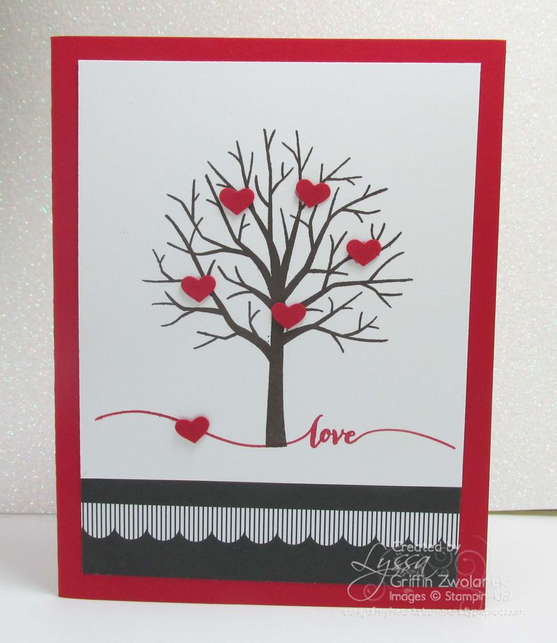 ShelteringTree Hearts Valentine Stampin Up Card