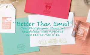 “Can’t Beat Snail Mail:” new stamp set designed for card backs and envelopes!