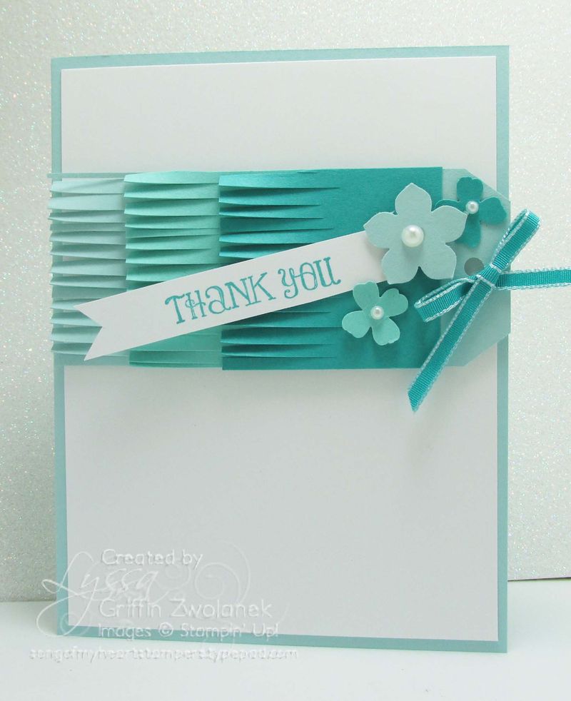 Ombre Fringe Scissors Tag Stampin Up Thank You Card