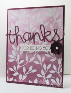 Thanks for being you…Ombre Sponged Resist Papers