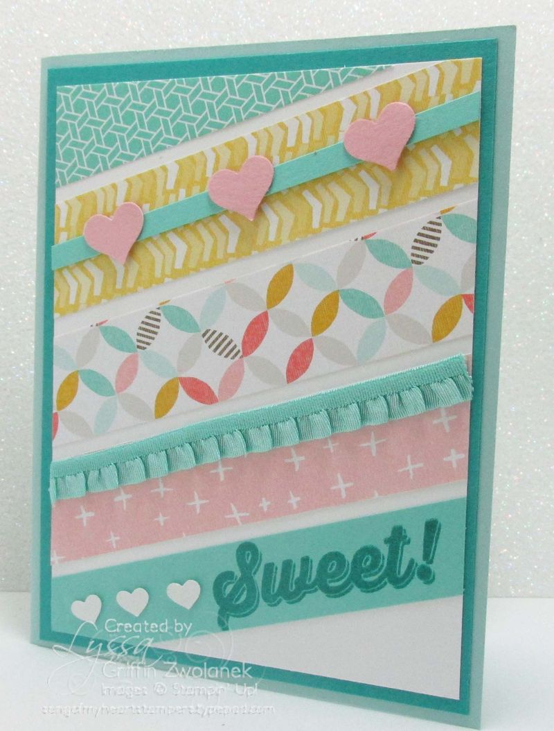 Patterned Paper Strips Sweet Card Stampin Up