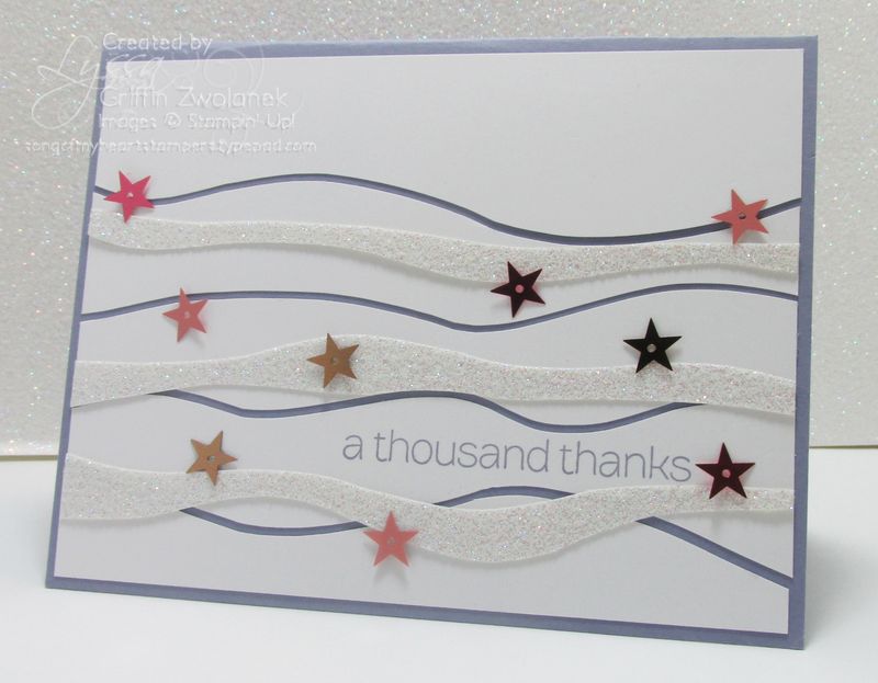 Starry Strips Card Stampin' Up Color Wave Technique