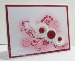 Cherry Cobbler Emboss Resist Wedding Card