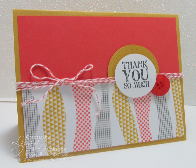 Wavy Washi Technique Stampin Up Thank You Card