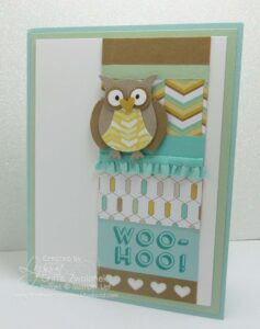 Whoo hoo for Baby Owl punch-art card