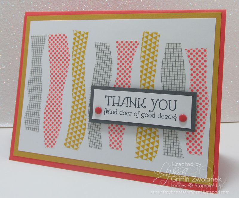 Wavy Washi Technique Thanks Card