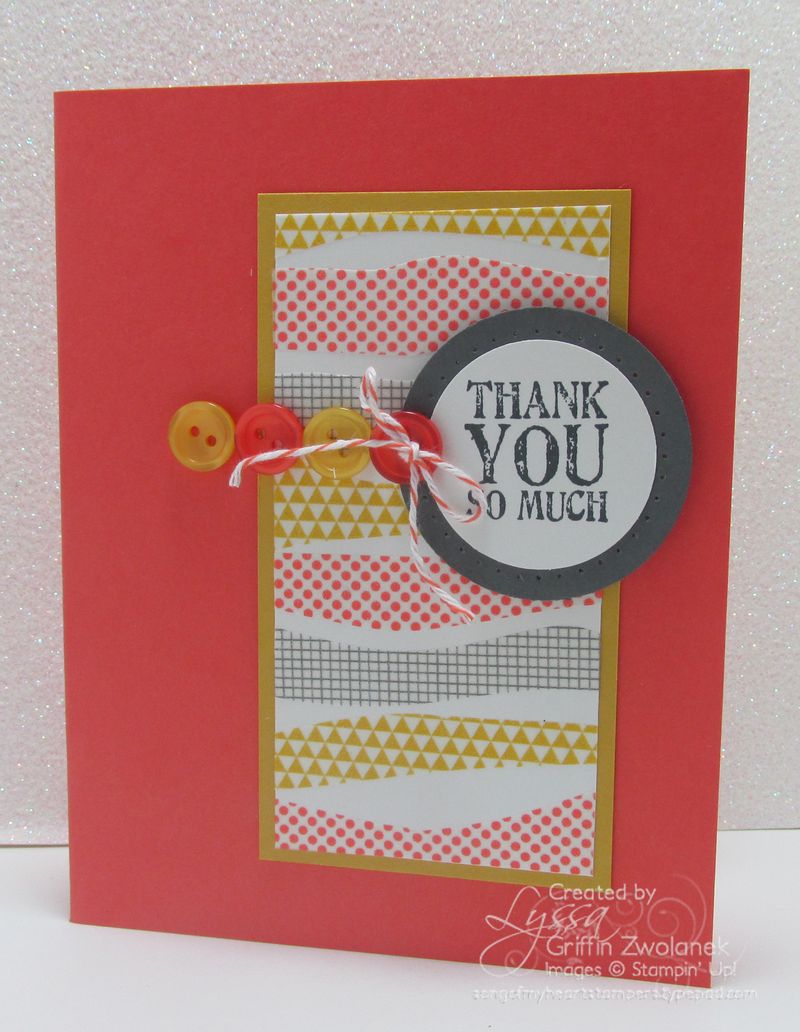 Wavy Washi Technique Stampin Up Card