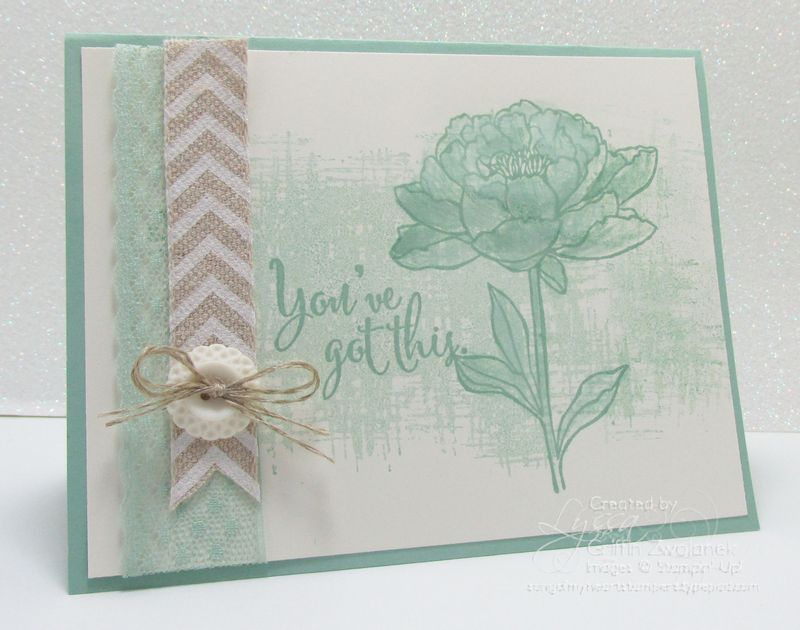 Mint Macaroon Encourage Card Stampin Up