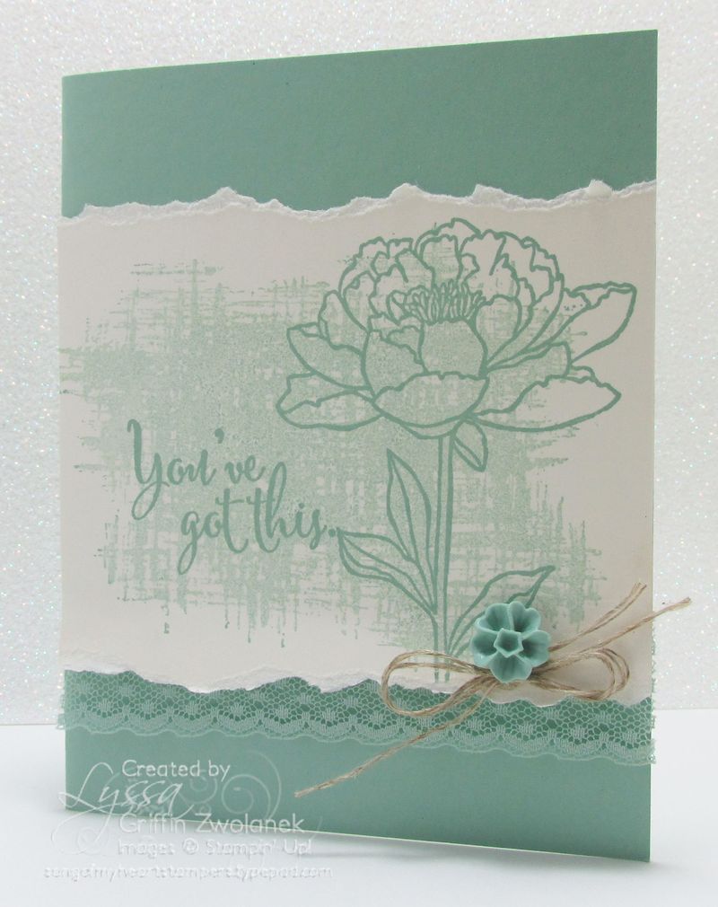 Mint Macaroon Encouragement Card Stampin Up