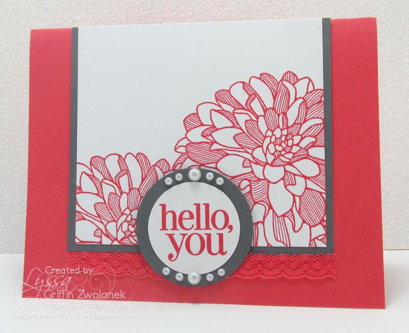 Watermelon Wonder Dahlia Card Stampin Up