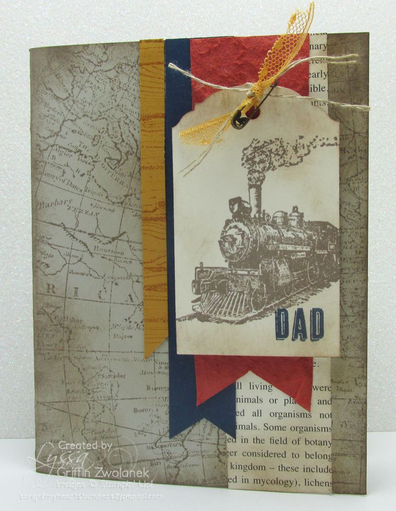 World Traveler Masculine Train Father Card Stampin Up