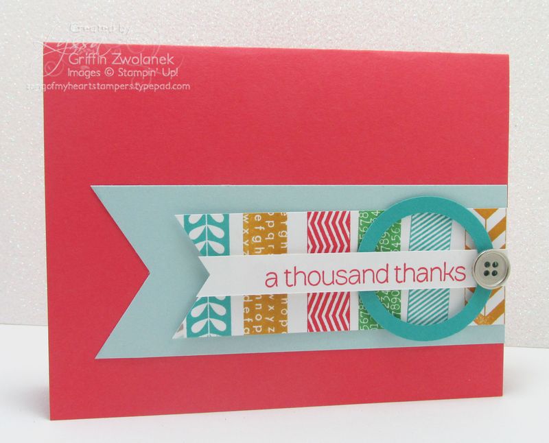 Faux Washi Tape Stampin Up Banner Builder Punch In Colors Card