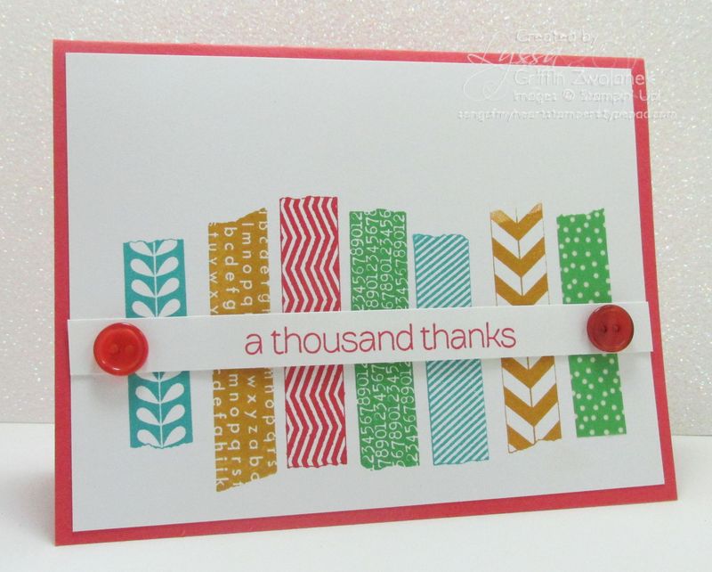 Faux Washi Tape Stampin Up In Colors Card