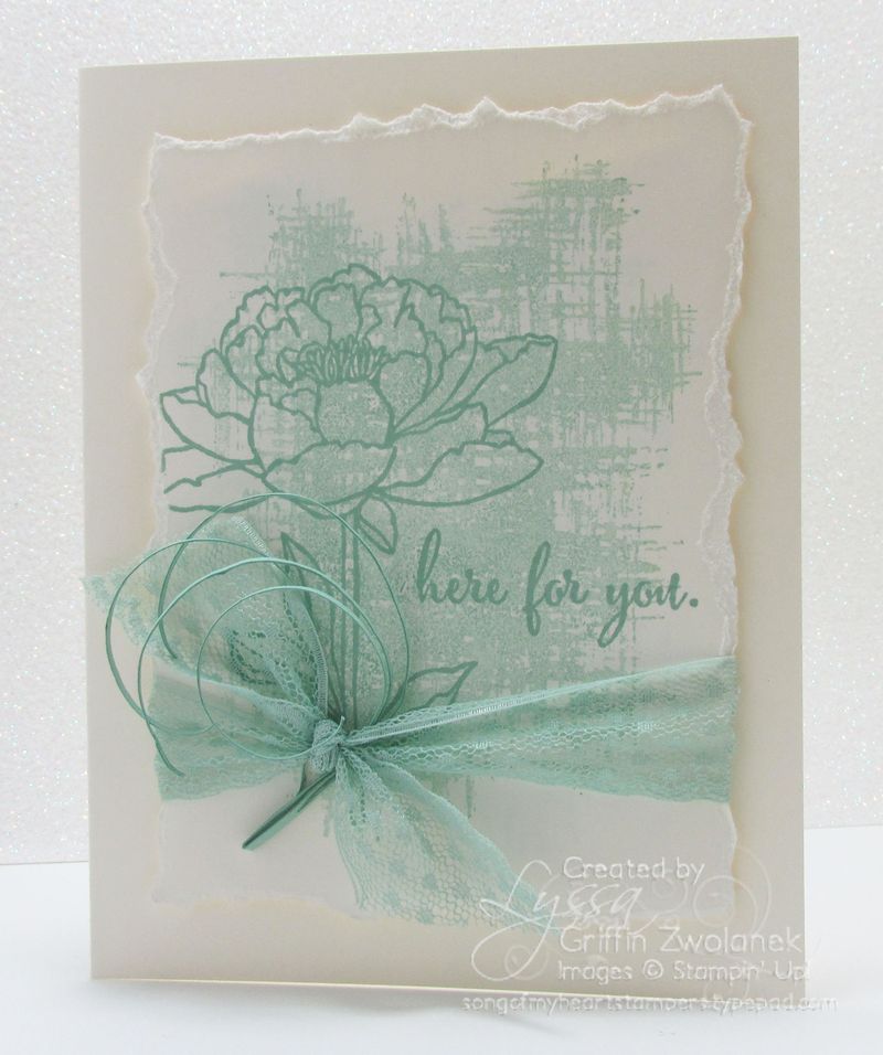 Mint Macaroon Vanilla Encouragement Card Stampin Up