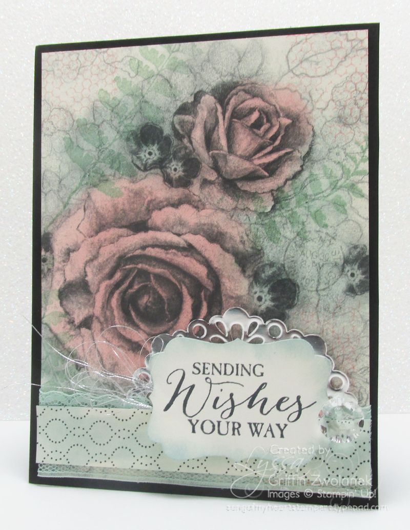 Timeless Elegance Papers sponged background Roses Technique Stampin Up Wedding Card