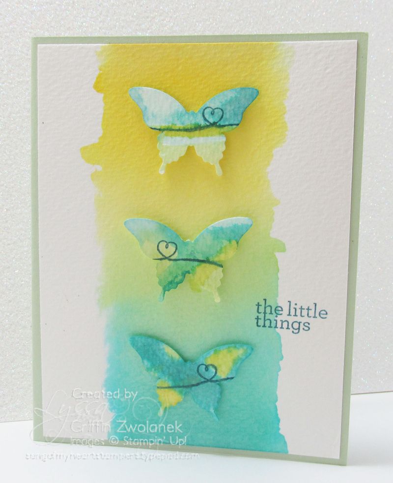 Watercolor Butterflies Card Stampin Up SOMHS