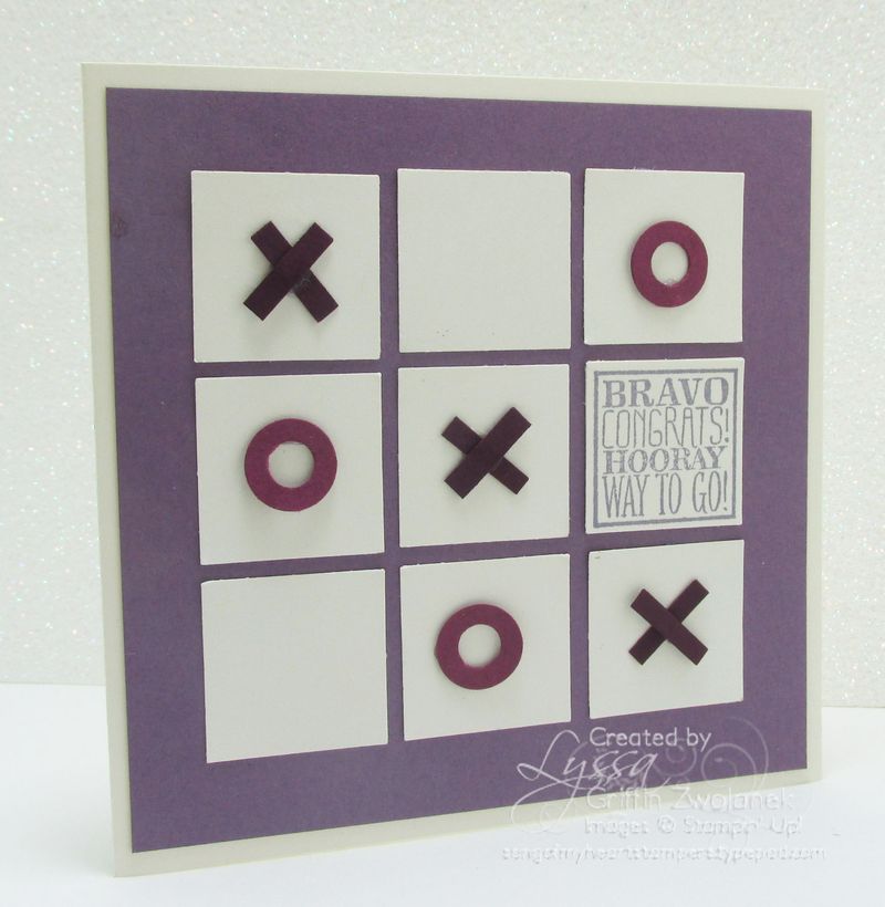 Cheat Sheets Collection Tic Tac Toe Congrats Stampin Up Card