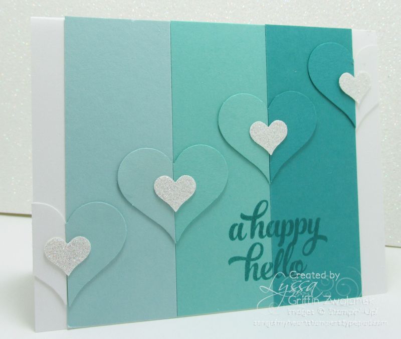 Cheat Sheets Collection 8 Ombre Hearts Happy Hello Card