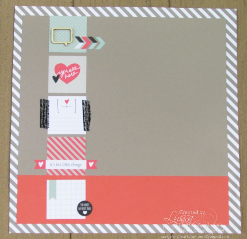 Striped Taupe and Coral Page SOMHS