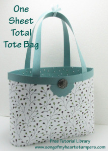 “One-Sheet Total” Tote Bag video tutorial: EASIEST & most ECONOMICAL ever!