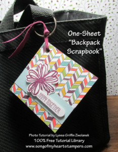 Photo Tutorial: Easy One-Sheet Backpack Scrapbook