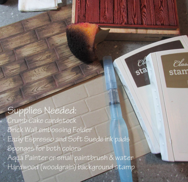 brick wall basket weave tutorial supplies needed Stampin Up www.songofmyheartstampers.com