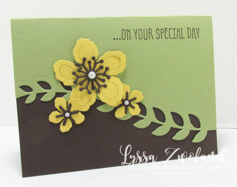 Botanical builder card green Framelits Big SHot #stampinup www.songofmyheartstampers.com cardmaking