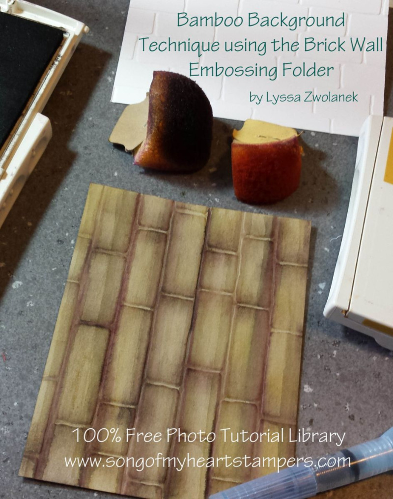 Bamboo from brick wall technique #stampin up Big Shot www.songofmyheartstampers.com background