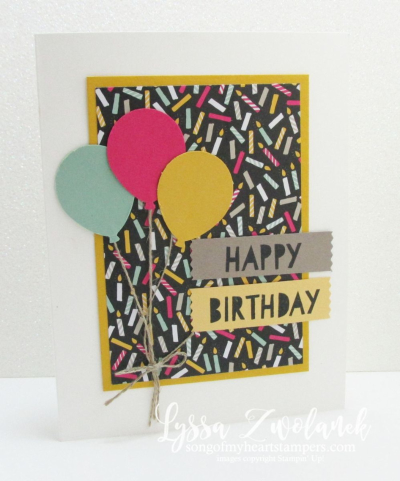 Ready to Make It It's My Party Birthday Card Stampin Up songofmyheartstampers.com