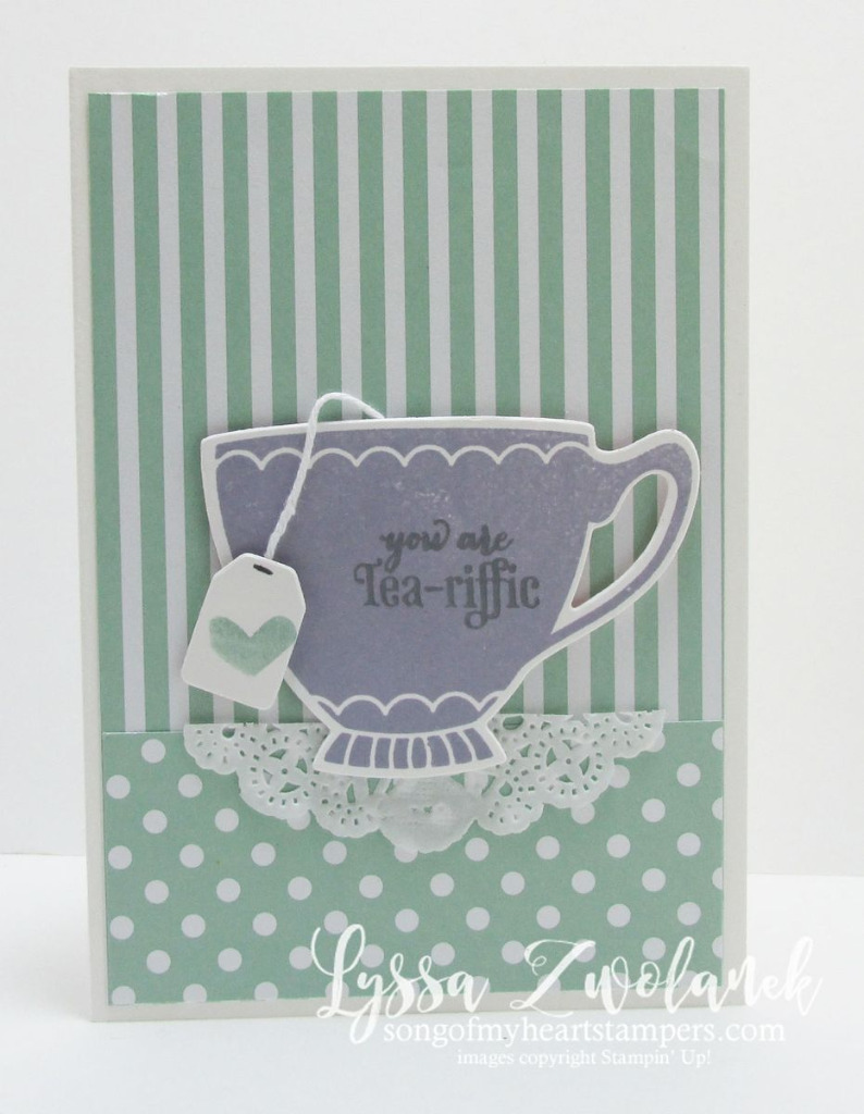 Have A Cuppa Framelits Teacup card Stampin Up songofmyheartstampers.com 