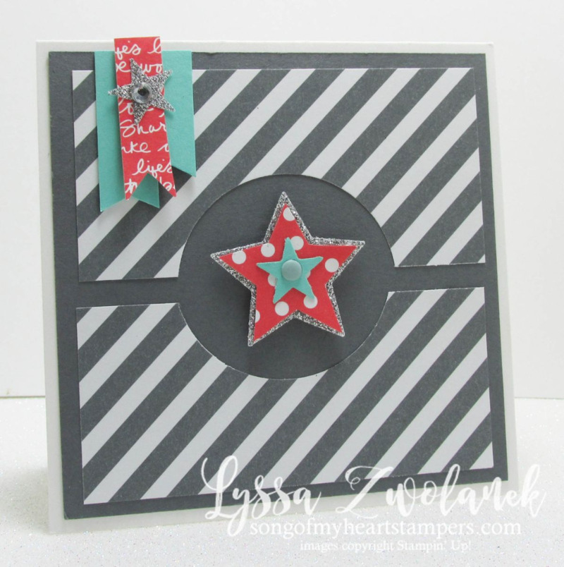 bold diagonal stripes stars birthday card Stampin UP www.songofmyheartstampers.com