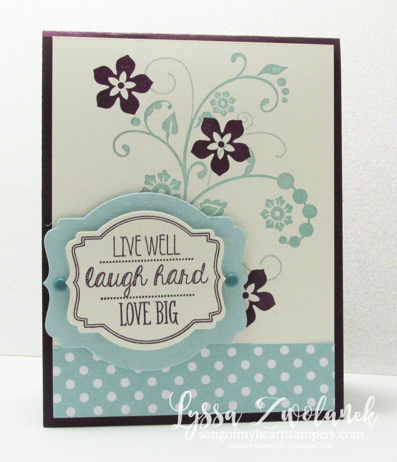 Live Laugh Love Stampin Up card wedding anniversary