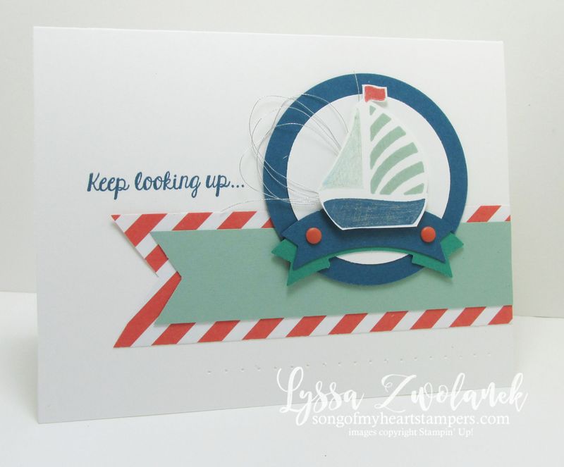 Keep looking up good luck card stampin up little boat