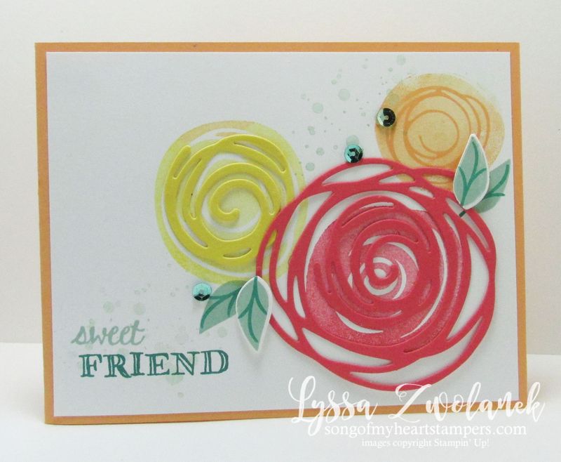 Swirls and scribbles Stampin Up thank you card