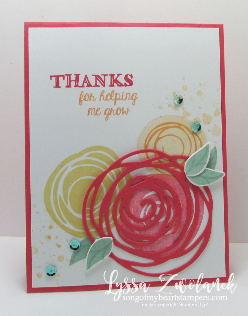 Swirls and scribbles thanks friend card Stampin Up